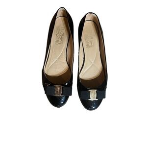 Salvatore Ferragamo Black Ballet Flats